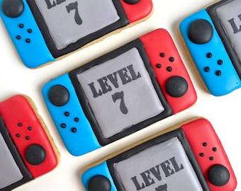 1 Dozen - Video Game Controller Cookies, Switch controller cookies, Game Controller Favors