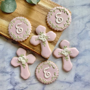 1 Dozen - Personalized Baptism / Christening / Communion Cookies for Girls and Boys, Cookie Favors