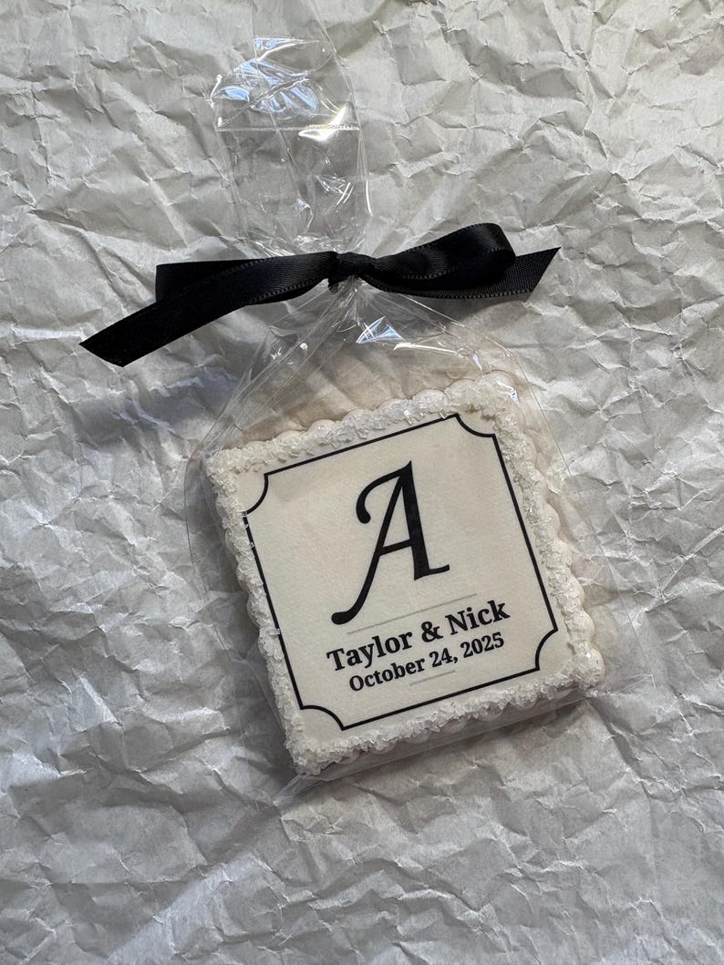 Personalized Wedding Cookie Favors, Rehearsal Dinner Favors, Bridal Shower Cookies image 3