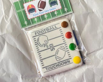 Paint Your Own Football Party Activity Favors, Football Cookies