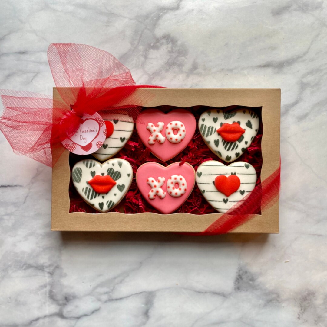 Valentine's Day Cookies Gift Box Set, Teacher's Gifts, Boyfriend