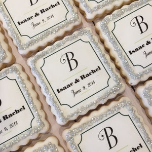 1 Dozen - Personalized Wedding Favors, Rehearsal Dinner Favors, Bridal Shower Cookies