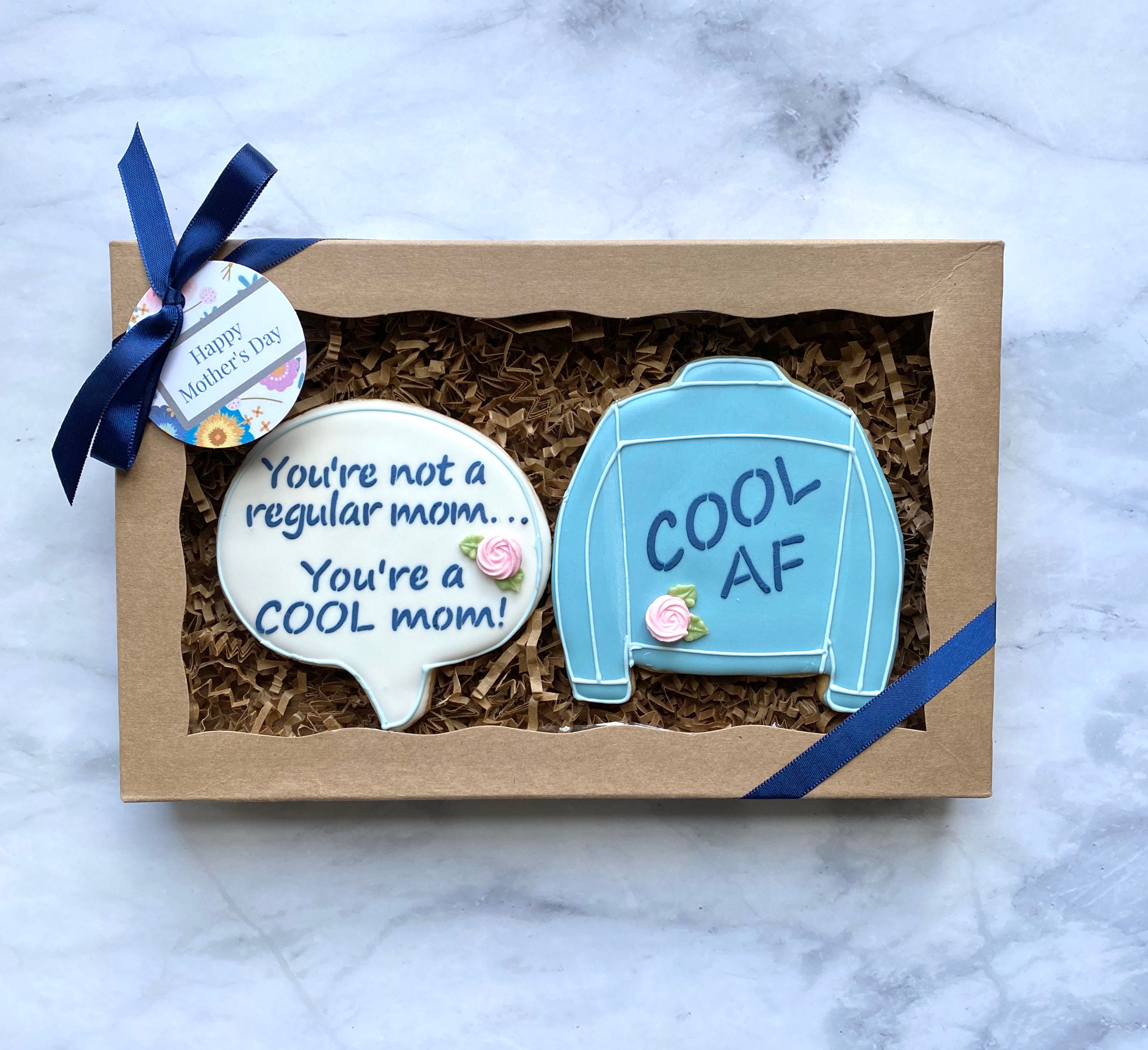 Mother's Day Edible Gifts, Cool Mom Birthday Cookie Gift Box, Mother's Day  Cookie Gift Care Package