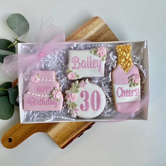 Birthday Cookie Gift Box, Birthday Cookie Care Package, Cookie Gifts For Mom, Sister, Aunt, Grandmother, Best Friend
