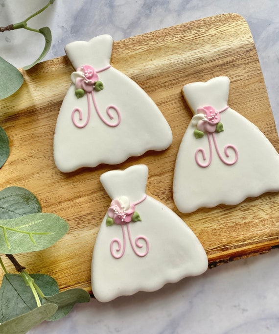 Decorated Bridal Shower Cookie Favors, Wedding Dress Cookie Favor,  Bridesmaid Gifts - Etsy Israel