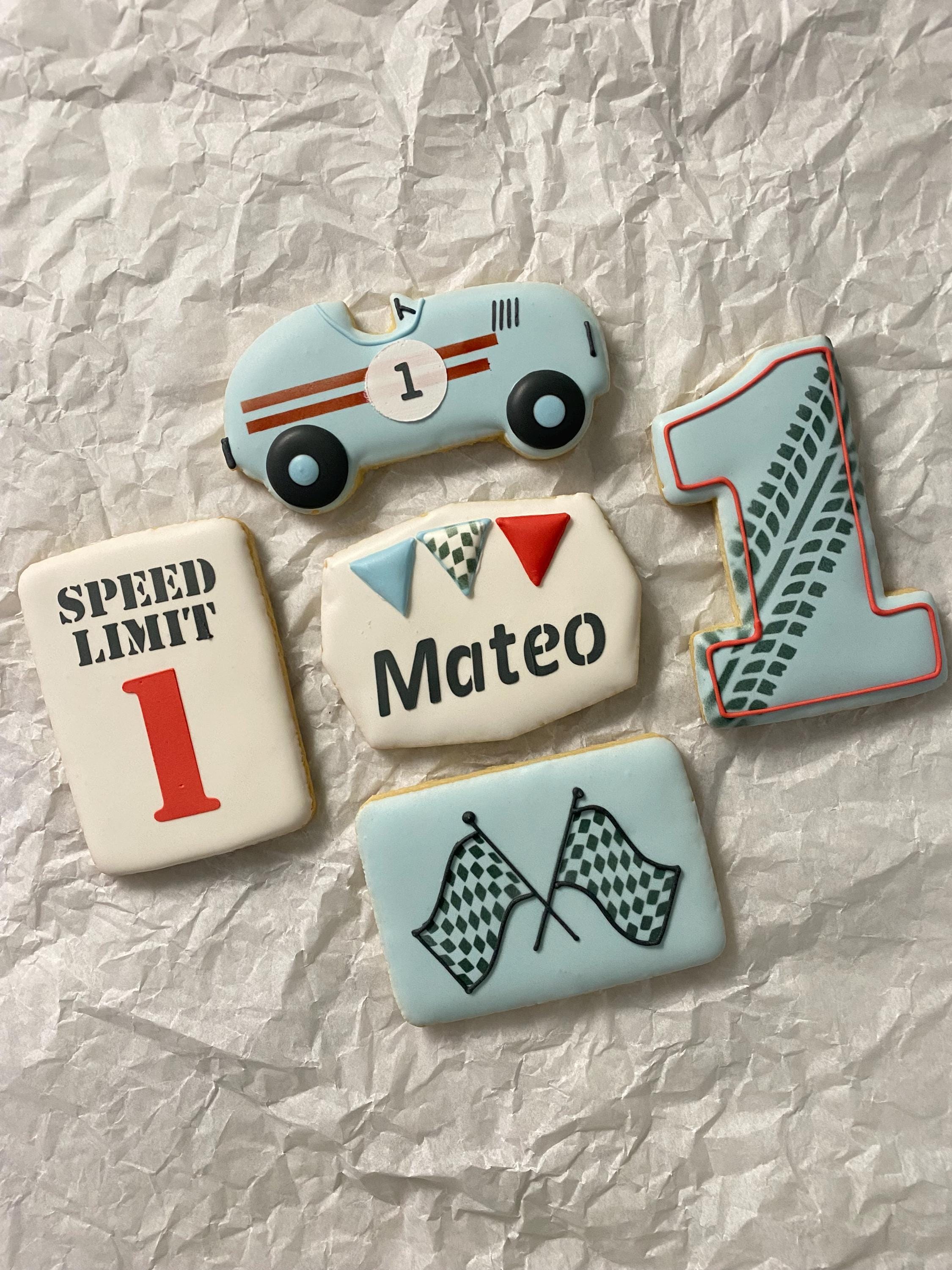 1 Dozen - Personalized Fast One 1st Birthday cookies.