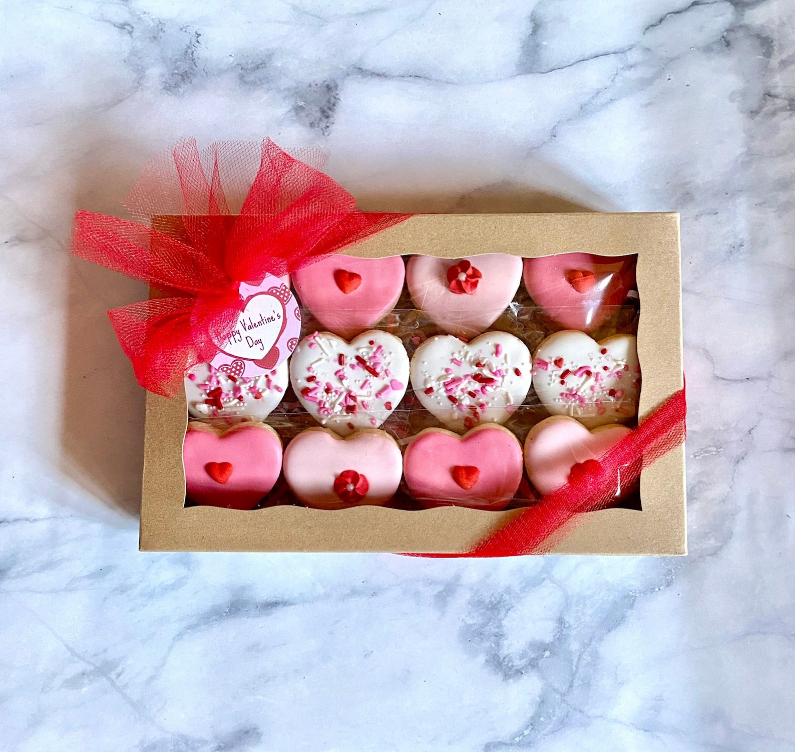 Valentine's Day Cookies Gift Box Set Teacher Gifts Etsy