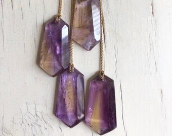 Ametrine Pendant Necklace: 14k Gold-Filled Gemstone Jewelry