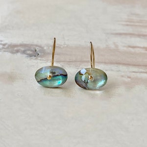 Abalone Doublet Drop Earrings Abalone Earrings Abalone Jewelry