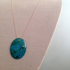 Chrysocolla Pendant Necklace Chrysocolla Necklace Chrysocolla Jewelry