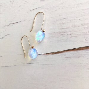 Opal Earrings Welo Opal Rose Cut Earrings Opal Jewelry Genuine Opal October Birthstone 画像 2