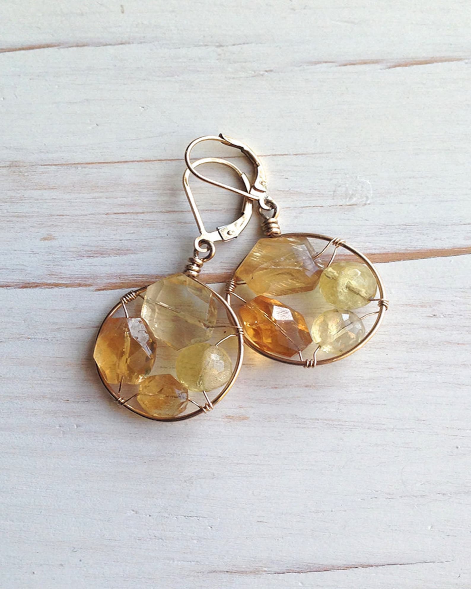 Citrine Earrings Citrine Frame Earrings Citrine Jewelry - Etsy