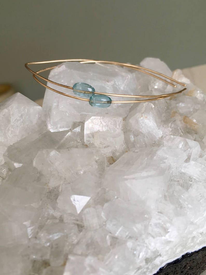 Aquamarine Earrings Aquamarine Hoops Aquamarine Jewelry Gemstone jewelry image 7