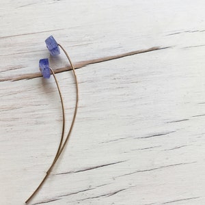 Tanzanite Arc Earrings: 14k Gold Filled Modern Jewelry image 8