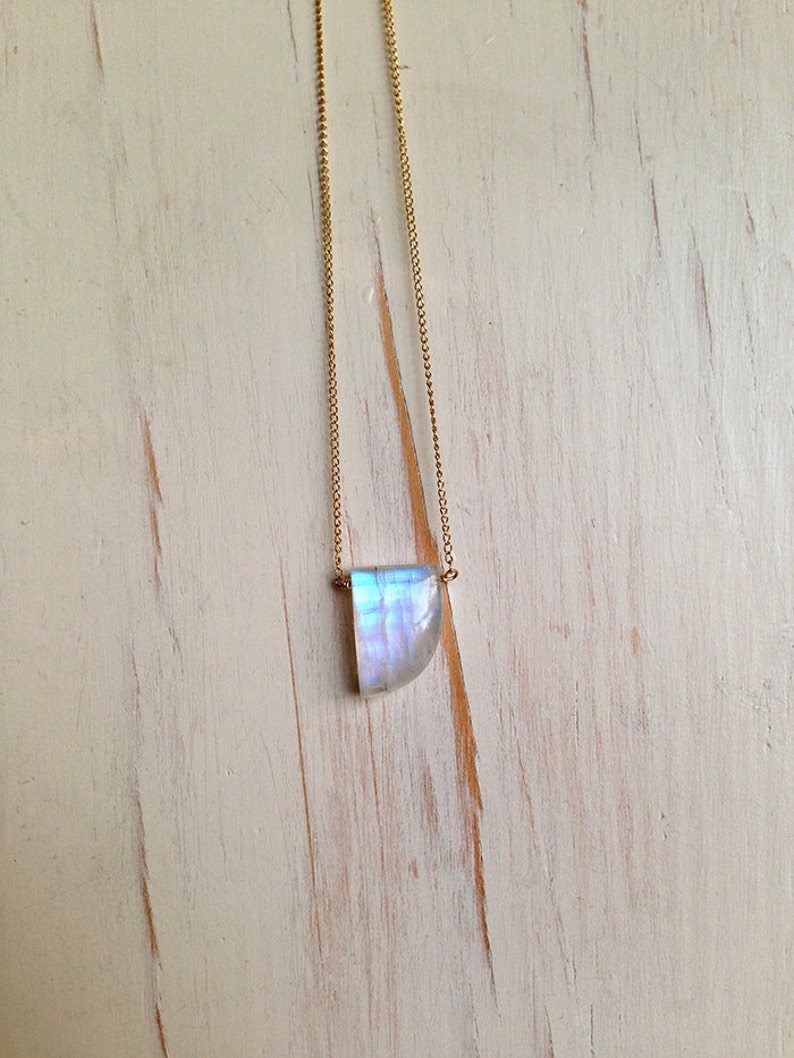 Moonstone Necklace Moonstone Jewelry Gemstone Necklace Layered Necklace image 3