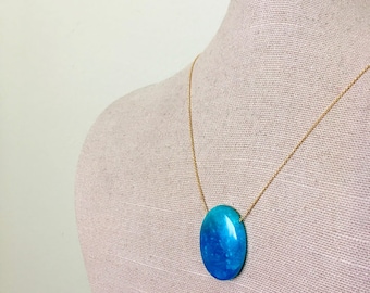 Hemimorfiet Ketting Hemimorfiet Ovale Ketting Hemimorfiet Sieraden Edelsteen Sieraden One Of A Kind