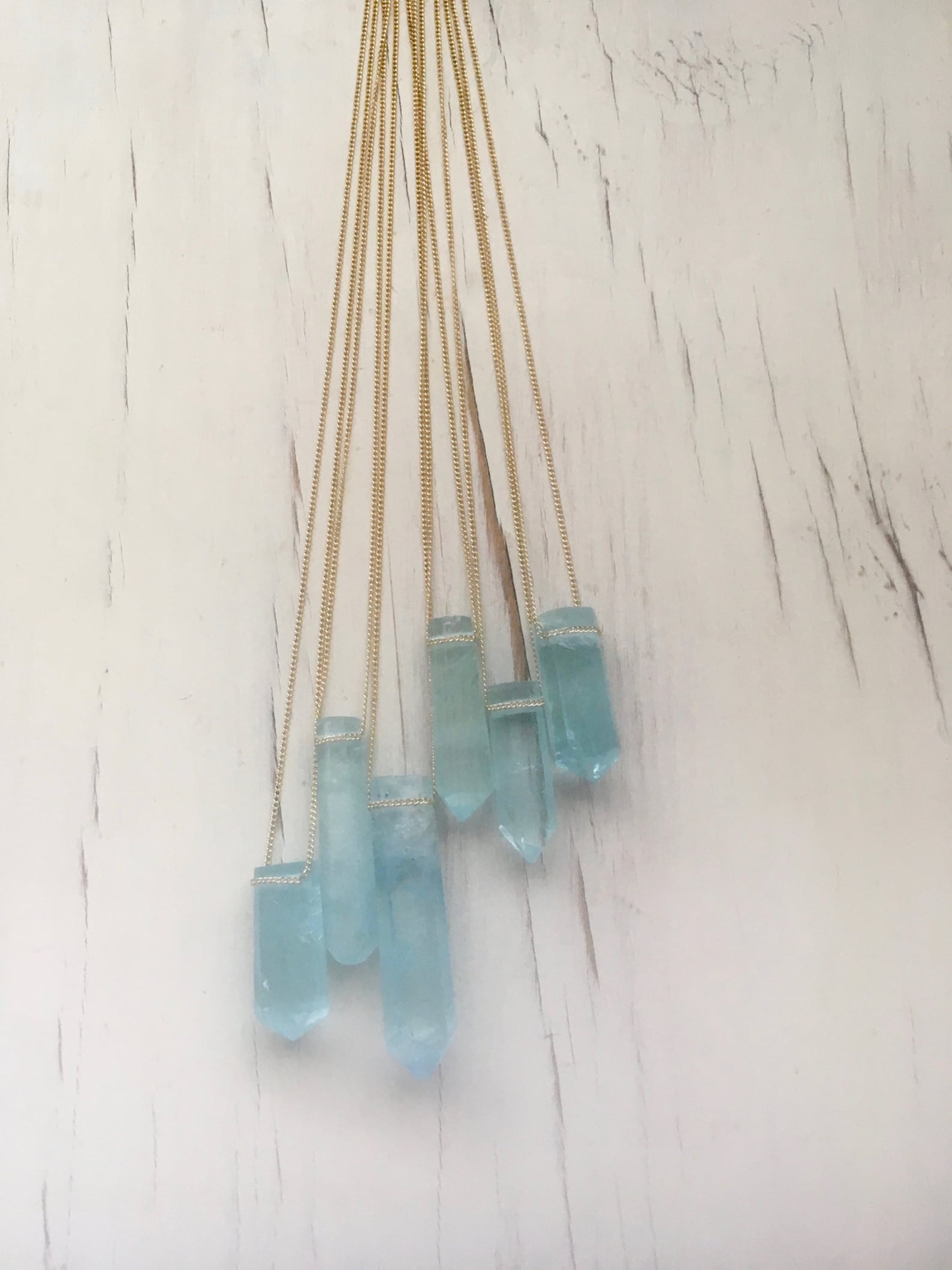 Aquamarine Necklace Aquamarine Pendant Necklace Aquamarine Etsy