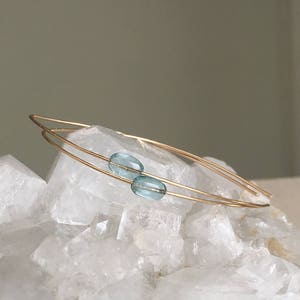 Aquamarine Earrings Aquamarine Hoops Aquamarine Jewelry Gemstone jewelry image 1