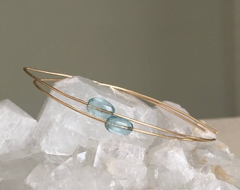Aquamarine Earrings Aquamarine Hoops Aquamarine Jewelry Gemstone jewelry
