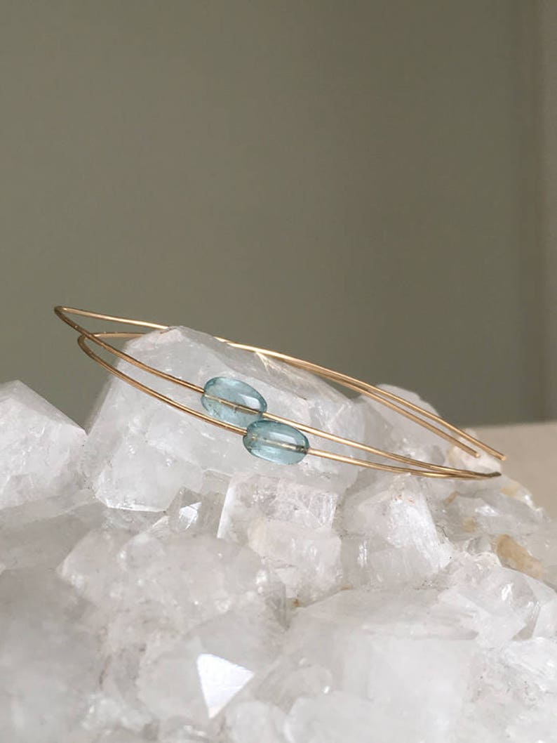 Aquamarine Earrings Aquamarine Hoops Aquamarine Jewelry Gemstone jewelry image 1