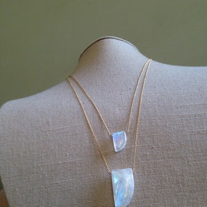 Moonstone Necklace Moonstone Jewelry Gemstone Necklace Layered Necklace image 4