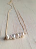 Pearl Necklace Delicate Pearl Bar Necklace June Birthstone 