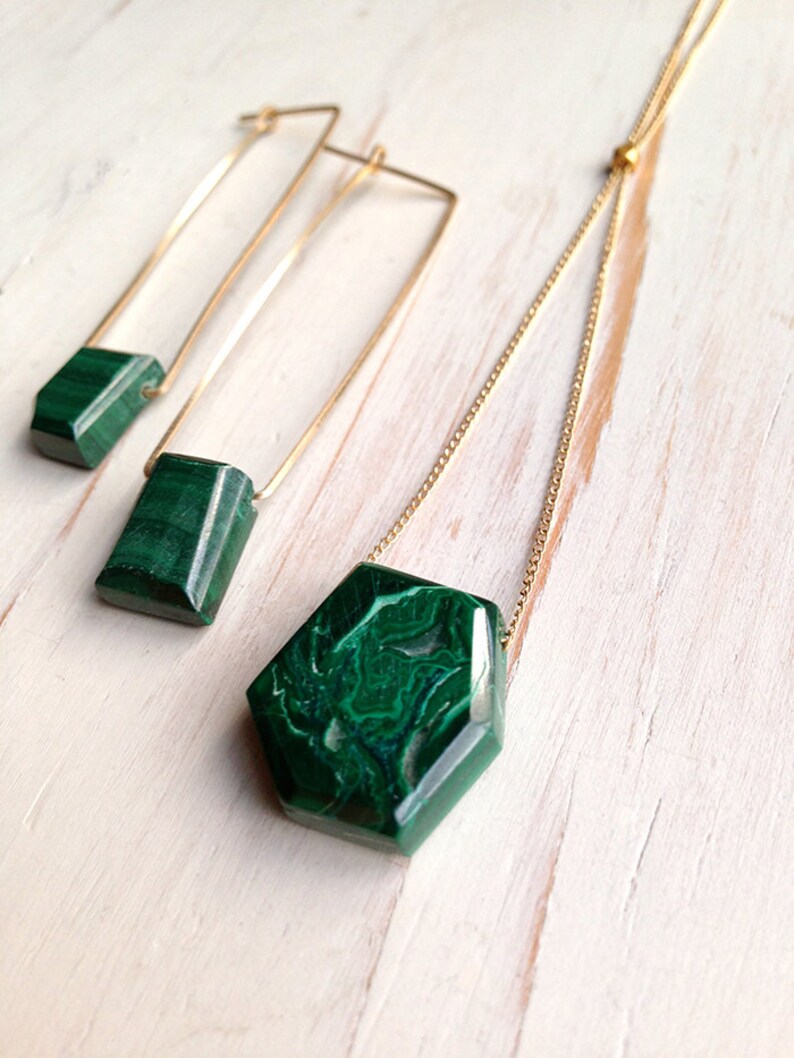 Hazelwood & Malachite Necklace Gift Set