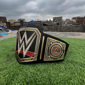 New Universal Black Championship Title Belt WWE Wrestling Belt Adult Replica
