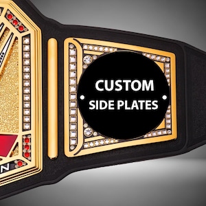 custom championship belt - custom title belt - custom side plates - undisputed championship belt