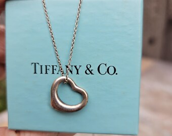 Vintage Elsa Peretti Open Heart 16 Mm Necklace | Tiffany & Co 925