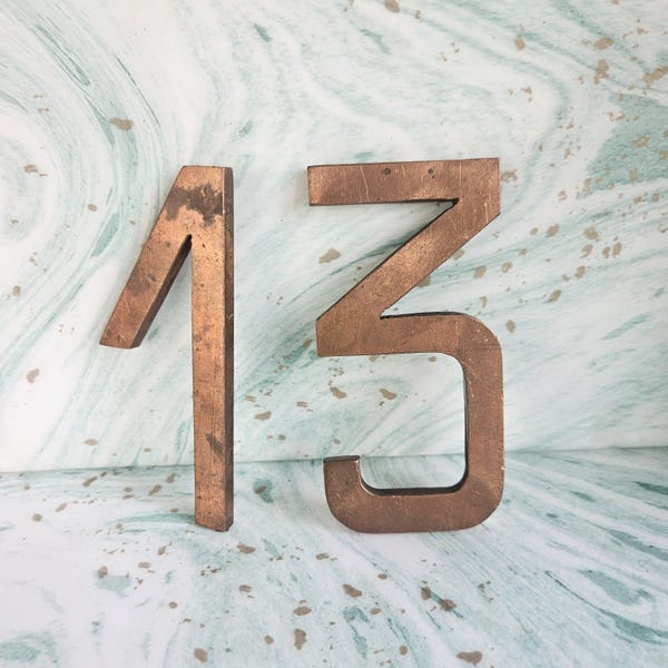 Copper House Numbers - Etsy
