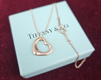 Tiffany & Co. Elsa Peretti ネックレス チェーン Vintage Elsa Peretti Open Heart 16 Mm Necklace | Tiffany & Co 925