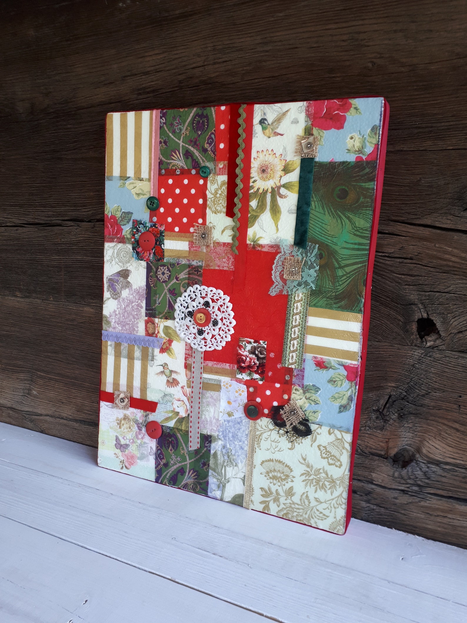 DIY Découpage Craft Kit Boho Patchwork Wall Art Mixed Etsy