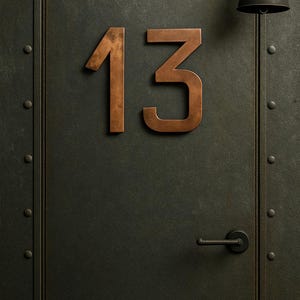 No 13 or 31 Real Copper House Numbers | Vintage Metal Signage | Wall Mounted | Quality Solid Copper Floating Numbers | Metallic No 1 or No 3
