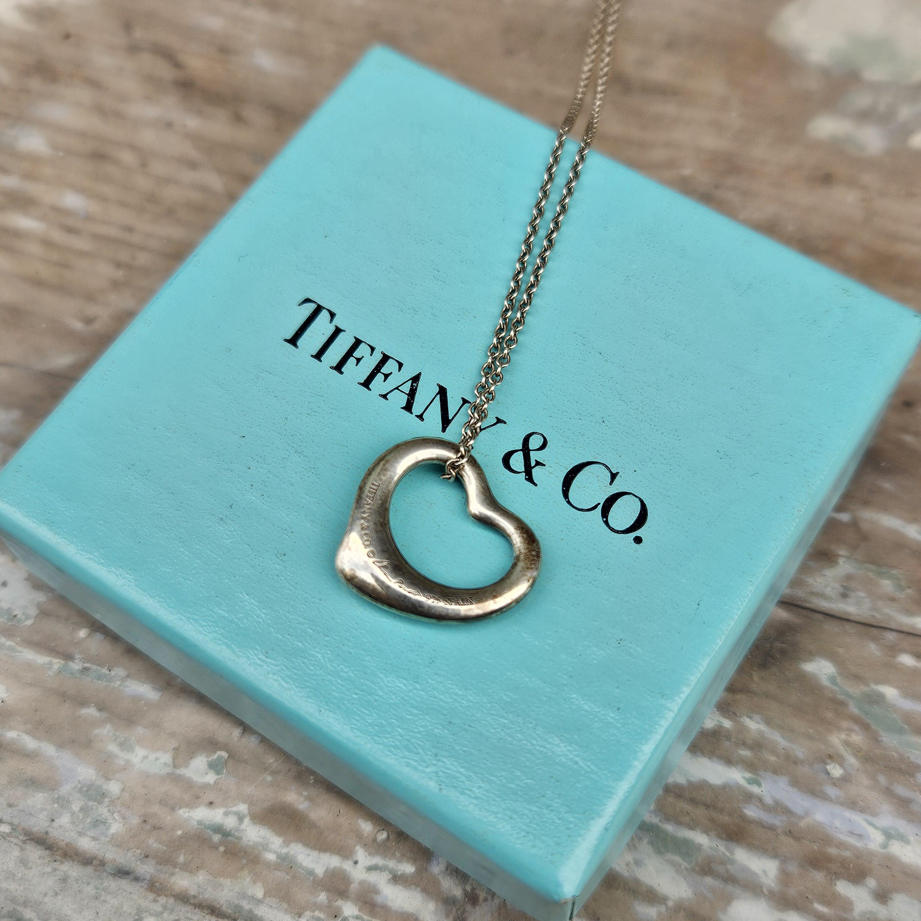 Tiffany & Co. Elsa Peretti ネックレス チェーン Vintage Elsa Peretti Open Heart 16 Mm Necklace | Tiffany & Co 925