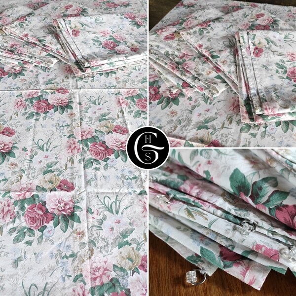 Blush Floral Curtains Etsy