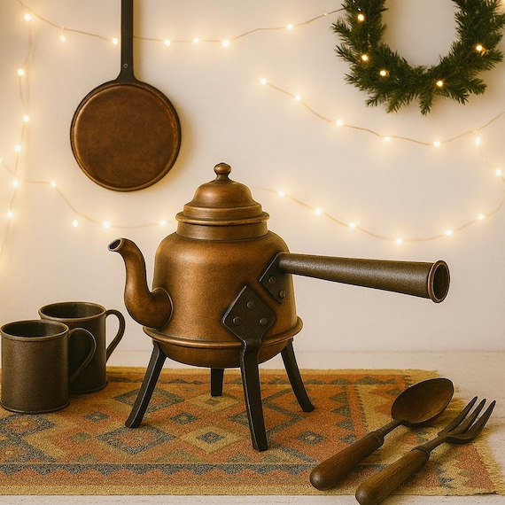 銅ヤカン 薬缶 やかん 銅製 真鍮 三つ足 ヴィンテージ三脚銅ケトル