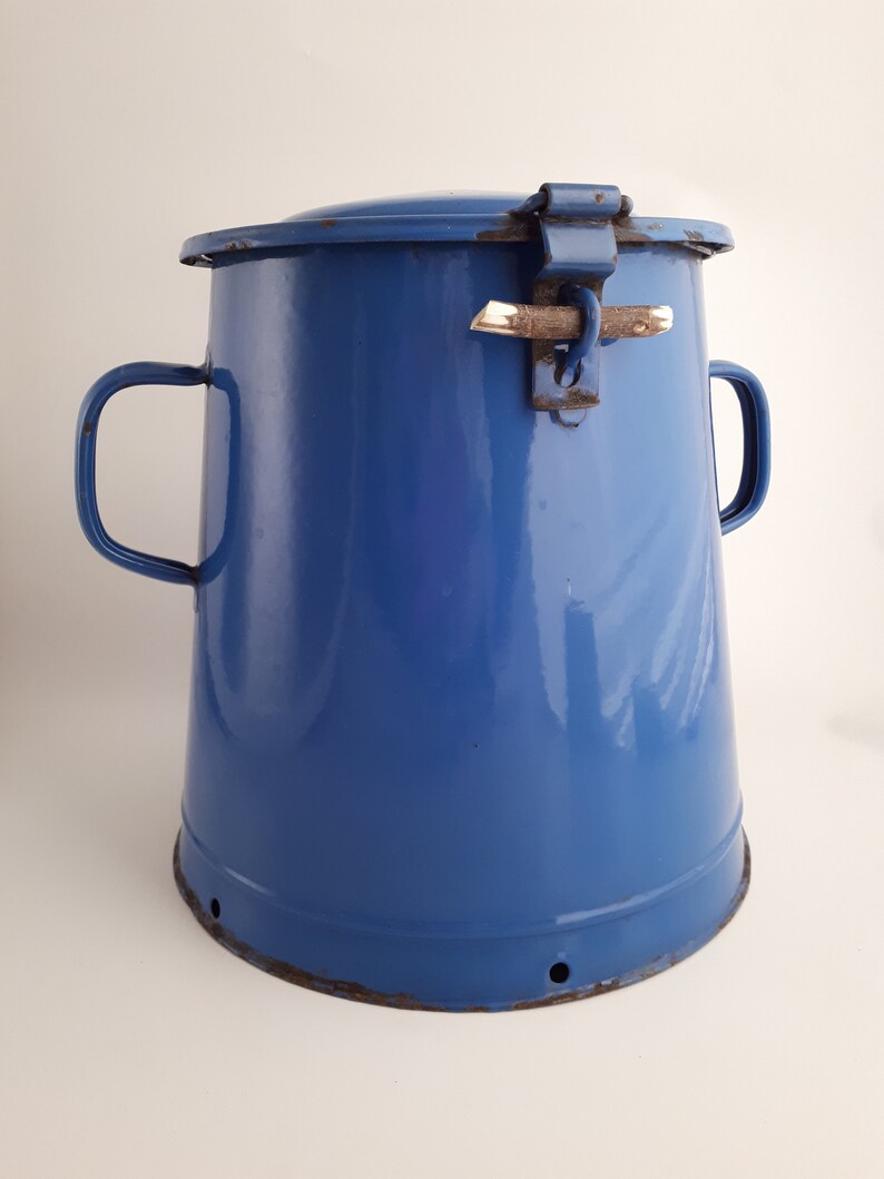 Vintage Enamel Storage Kitchen Container Enamel Food Etsy
