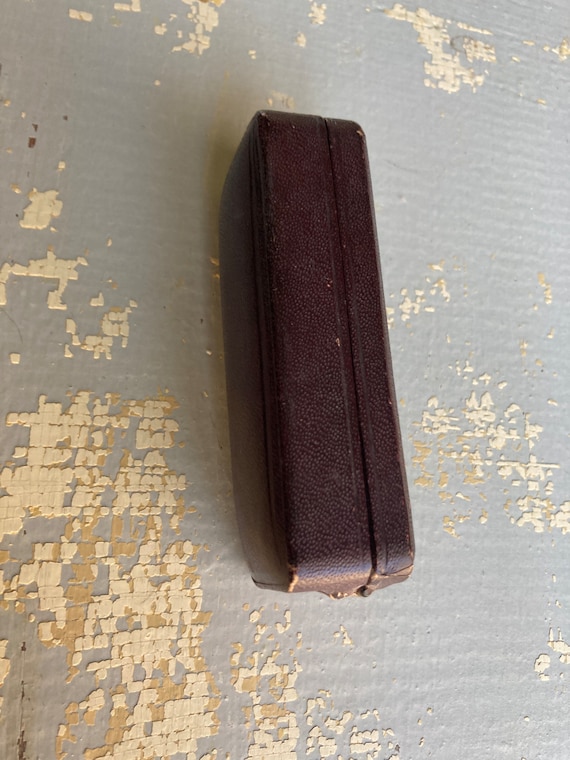 Antique Leather Stick Pin Box: Victorian Brooch Stora… - Gem