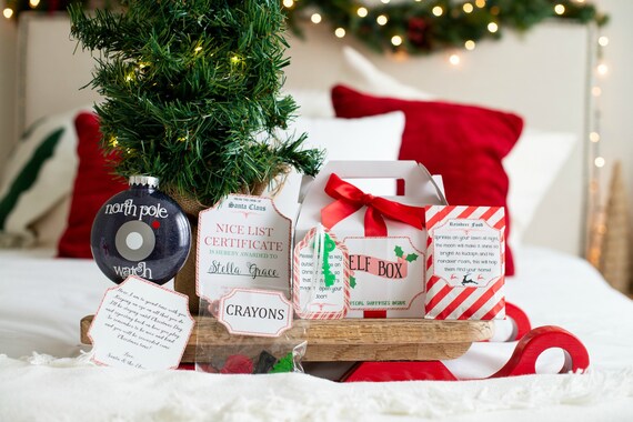 Elf Arrival Kit Nice List Certificate Christmas Crayons