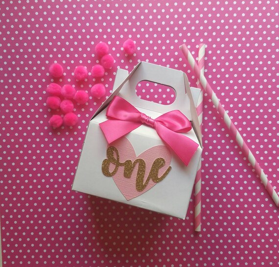 1st birthday favor boxes