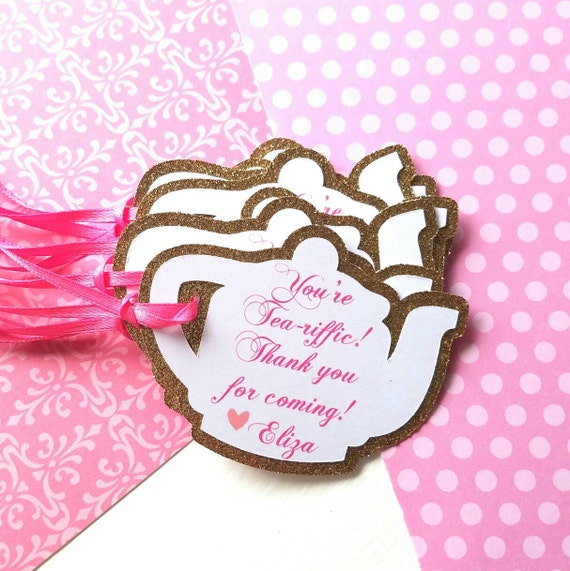 Tea Party Favor Tags Princess Tea Party Tea Party Etsy India