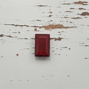 Red Ruby Baguette Cut 7-9ct Loose Gemstone, Modern Rectangle Step Facet Stone for Ring Setting, Pendant Design, Maker Supplies
