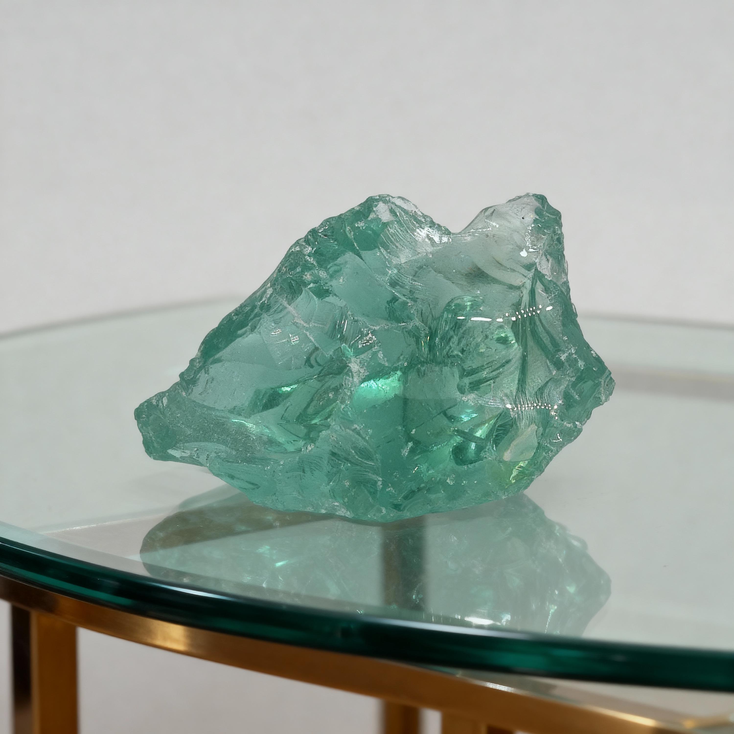 Natural Aqua Obsidian Stone 225–375 Carat, Raw Rough Crystal