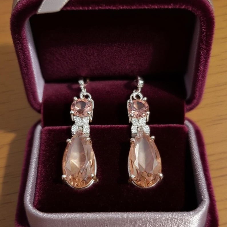 Chic peach dangle earrings for everyday style