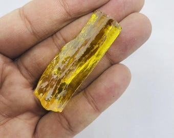 Natuurlijk geel ruw zirkoon 150 CT | Ongepolijste kristallen edelsteen | Helder gouden mineraalmonster voor display, facetteren en cadeaus