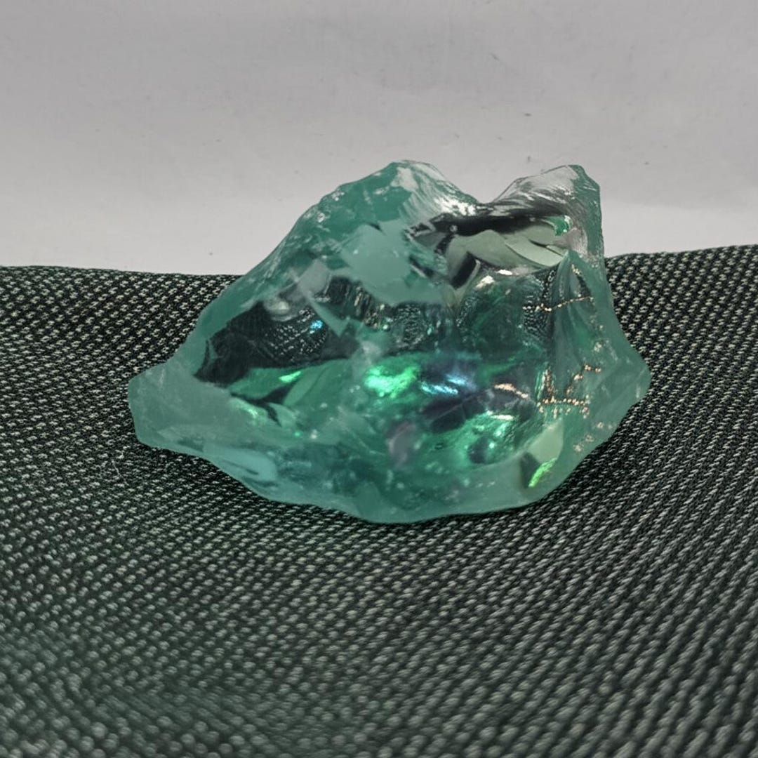Premium Aqua Blue Obsidian Raw Crystal 910–1025 Ct, Large Rough