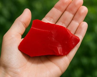 Natural Red Coral Rough Stone 650–750 CT, Statement Raw Coral Chunk for Decor, Grounding Root Chakra Support, Artisan Craft Supply