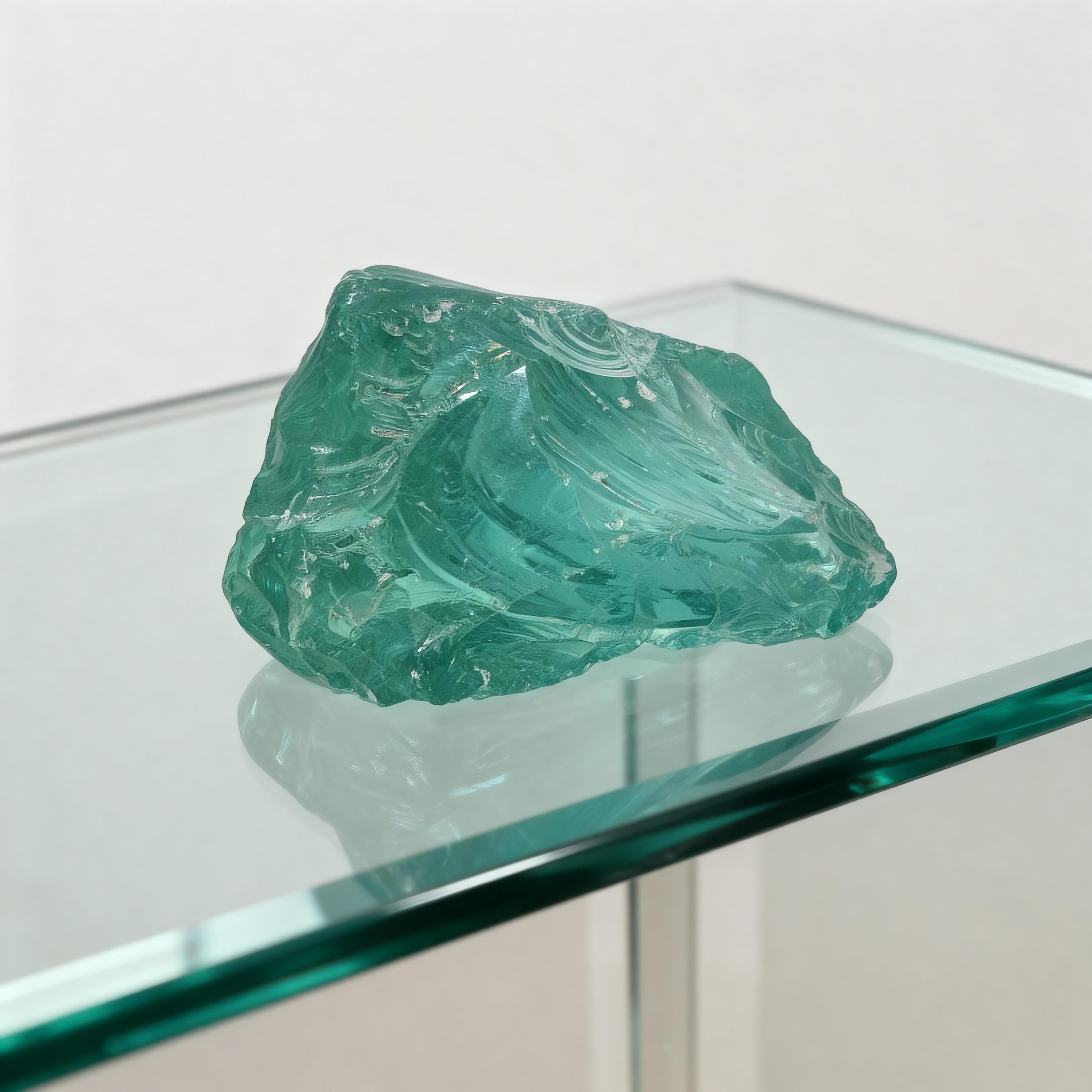 Premium Aqua Blue Obsidian Raw Crystal 910–1025 Ct, Large Rough