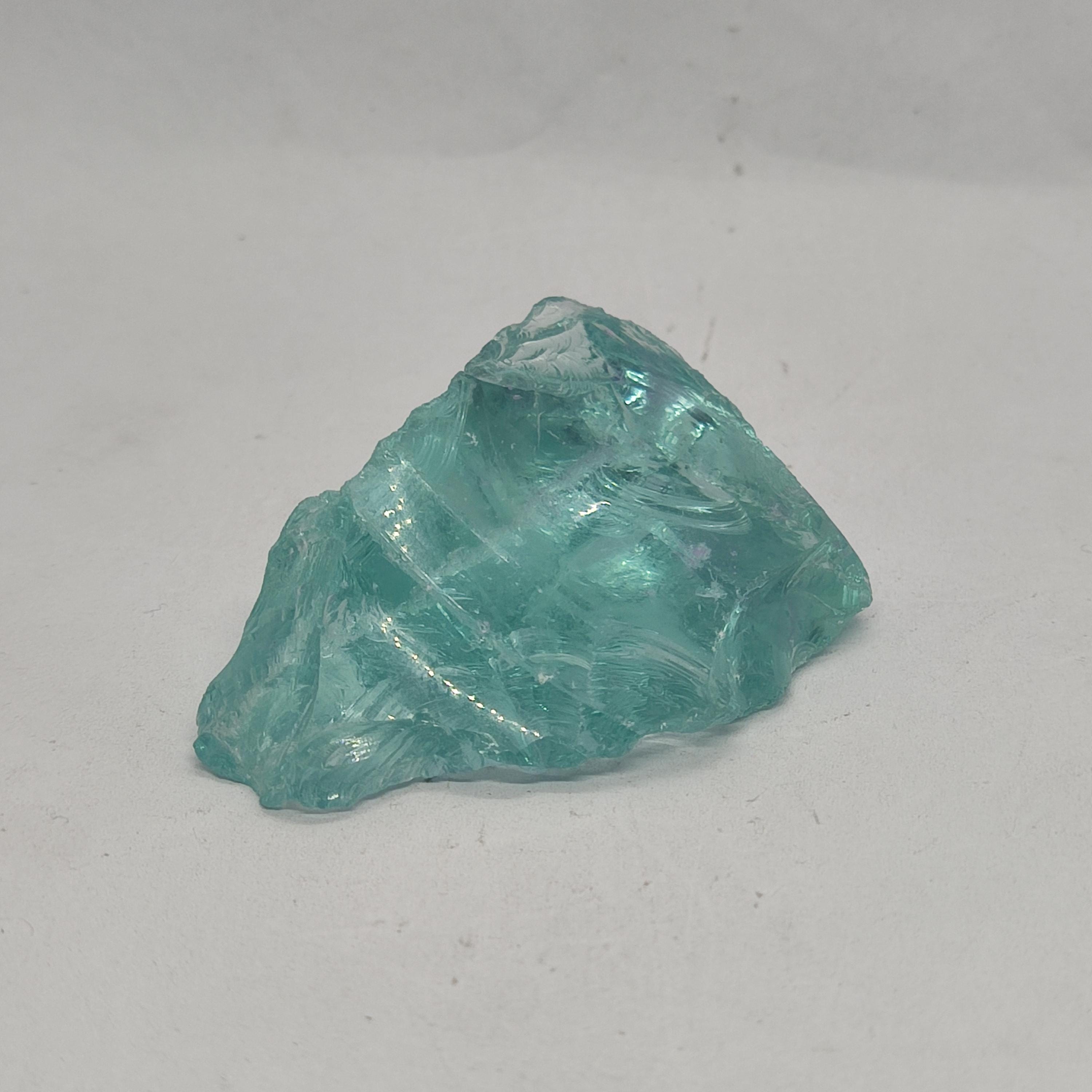 オプシディアン アクアブルー Aqua Blue Obsidian Crystal Chunk 510–625 Ct, Raw Rough Stone for